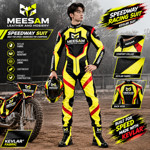 ชุดแข่งรถมอเตอร์ไซค์สีดำเขียวสำหรับผู้ชาย ยี่ห้อ Speedway ผลิตจากวัสดุเคฟลาร์ ระบายอากาศได้ดี ชุดจั๊มสูทสำหรับขี่มอเตอร์ไซค์แบบมีไซด์คาร์ - Product Image 5