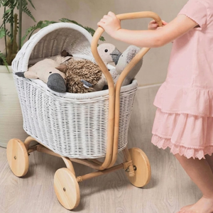 Carrito de Ratán Natural de Alta Calidad para Muñecas, Juguetes para Niños, Cochecito de Ratán para Muñecas, Venta al por Mayor desde Vietnam - Product Image 3