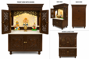Modern Pooja Mandir Designs for <b>Home</b> Decor Handcrafted Wooden <b>Temple</b> Unit At Wholesale Prices Manufacturer, Supplier & Exporters - Product Image 6