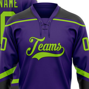 Maillot de hockey par sublimation, 100 % polyester, décontracté, à manches longues, pull sportif avec design personnalisé pour les équipes - Product Image 3