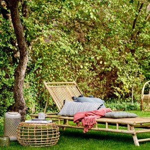 Outdoor Bamboo Sun Lounger Adjustable Bamboo <b>Lounge</b> Chair Natural Bamboo Patio Garden Daybed Eco Friendly Furniture - Product Image 1