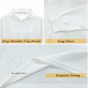Factory Price Ladies Long Sleeve Pullover Cotton Sublimation Hoodies Wholesale Oem Custom Crop <b>Top</b> Women's Hoodies For Autumn - Product Image 6