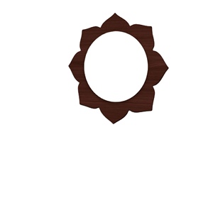 Brown Flower-shaped Glass <b>Frame</b> 65x65cm Scandinavian Beveled Edge Decorative Wall Mirror for Bathroom - Product Image 1