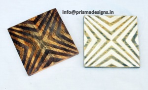 Sous-verres en bois et résine faits à la main, résistants à la chaleur, en époxy, carrés, motif océan, sous-verres en bois et résine, sous-verres personnalisés, vente en gros - Product Image 6