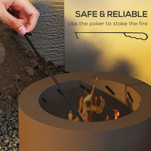 Brasero portable sans fumée de 19 pouces avec pique-âche, poêle de camping à faible émission de fumée pour jardin, patio et pique-niques - Product Image 5