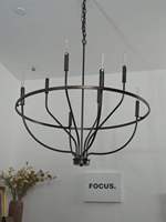 Lustre minimaliste en métal doré en forme de roue de chariot, hauteur réglable, télécommande, utilisation hôtelière, luminaire suspendu LED