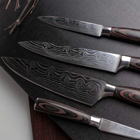 Ensemble de couteaux de chef en acier damas fait main de haute qualité, 10 pièces, qualité professionnelle, manches en bois durables, pour le camping en plein air et la cuisine