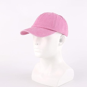 Casquette de baseball rose à 6 panneaux, réglable, unisexe, décontractée, couleur unie, en coton lavé, taille adulte - Product Image 6