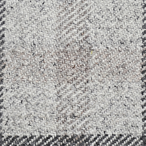 Tapis en laine tufté à la main noir et blanc à motif quadrillé monochrome, écologique, antidérapant, avec franges, pour salon - Product Image 3