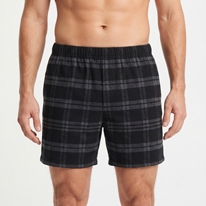 Men's 100% Cotton <b>Plaid</b> Sleep <b>Shorts</b> Mid Waist Elastic Closure Flannel <b>Shorts</b> Mens Woven Fabric Casual Style Flannel <b>Shorts</b> Men - Product Image 1