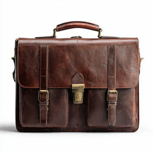 Sac à bandoulière en cuir véritable personnalisé, sacoche pour ordinateur portable, unisexe, pour le bureau, imperméable, léger - Product Image 2