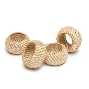 Anillo para Servilletas de Bambú para Mesa de Comedor, Hecho a Mano con Materiales Naturales, Decoración para Bodas, Fabricante al por Mayor, Ligero y Ecológico - Product Image 6