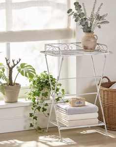 OEM/ODM Vietnam Metal Side <b>Table</b> Iron <b>Folding</b> Accent <b>Table</b> Vintage Farmhouse Decor for Bedroom Bathroom - Product Image 2