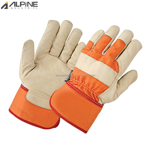 Gants de travail industriels en cuir pleine fleur Alpine Industries AG-40168, anti-choc, pour le jardinage, le transport et la sécurité - Product Image 4