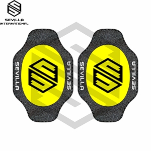 Genouillères en bois imprimées en cuir pour moto, genouillères de course fluorescentes pour piste et route, genouillères à fort impact avec sliders - Product Image 5
