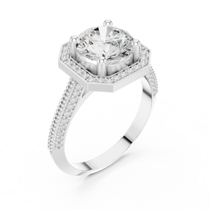 แหวนเพชร Zari 10K แหวนดีไซน์วัดอินเดียใต้ชุบทอง - Product Image 6