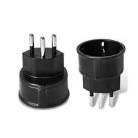 Adaptateur de voyage en gros Euro vers Suisse Type J 10A 250V avec obturateur de sécurité et contacts en cuivre