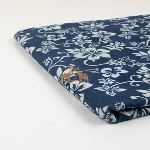 Tissu en coton imprimé floral indigo fait main de haute qualité pour vêtements et décoration intérieure - Product Image 6
