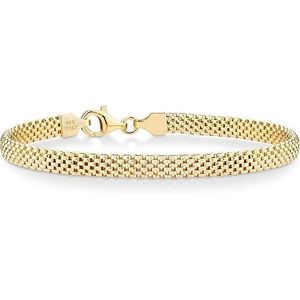 Bracciale a Catena Maglia Italiana 5mm per Donna, Placcato Oro 18K, Argento Sterling 925, Made in Italy - Product Image 1