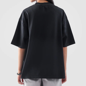 Nouveau style T-shirt streetwear homme en coton 100% lourd 200g coupe ample hip-hop, avec logo imprimé numérique personnalisé effet délavé soleil - Product Image 4