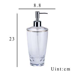 [Holar] Taiwan Made 20oz Unbreakable Stylish Clear Large Lotion Dispenser <b>Bottle</b> for Bathroom Hotel - Product Image 2
