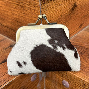 กระเป๋าเหรียญมินิตะวันตกสำหรับผู้หญิงหนังวัวแท้ขนาดเล็กกระเป๋าแฟชั่นหนังแท้ขนาดเล็กคลิปหนีบหัวเข็มขัด - Product Image 4