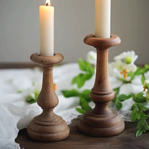 High Quality Wooden <b>Candle</b> <b>Holder</b> Set Handmade Rustic Design For Hotel Decoration And Event Styling - Product Image 1