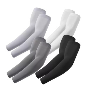 Manchons de bras promotionnels en nylon effet soie glacée, protection solaire, couleur unie, pour hommes, fins, anti-UV, pour la conduite et le cyclisme en été - Product Image 2