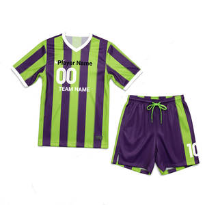 Conjunto de Camiseta de Fútbol Personalizable y Transpirable con Combinación de Colores, 100% Poliéster, Mangas Cortas, Tallas Unisex para Adultos - Product Image 6