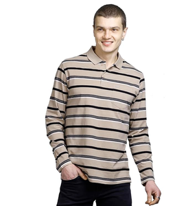 Camisetas Polo a Rayas Elegantes para Hombre, Talla Grande, Temporada de Verano, Camisetas Polo de Manga Larga, Corte Ajustado, de Proveedor BD - Product Image 3