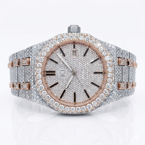 Reloj Automático Hip Hop con Incrustaciones de Moissanita, con Piedras de Primera Calidad y Estilo Audaz, Ideal para la Moda Urbana - Product Image 1