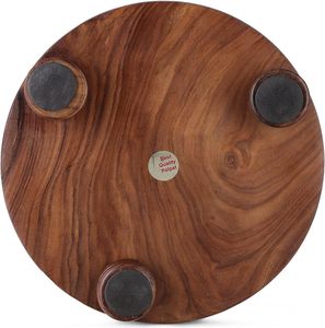 Juego de Chakla y Belan de Madera Maciza con Tabla para Amasar, Antiadherente y Ecológico, para Roti, Chapati, Paratha, Puri, Pasteles y Masa de Pan - Product Image 5