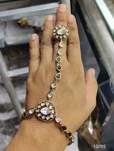 Gold Color <b>Crystal</b> Rhinestone Hand Chain Cuff <b>Bracelet</b> Drop Jewelry for Wedding Party Gift - Product Image 2