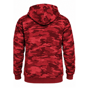 <b>Red</b> Camo Pullover <b>Hoodie</b> Men Custom Camouflage Printed Fleece Sweatshirt Kangaroo Pocket Drawstring Long Sleeve Casual Sports - Product Image 2