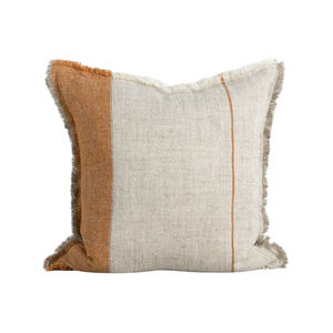 Funda de almohada de lino personalizada con flecos multicolores, última funda de cojín para el hogar y la sala de estar - Product Image 1