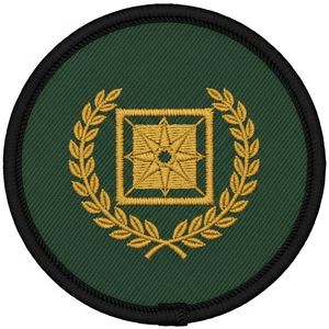 Parche bordado masónico dorado con diseño de cuadrado, insignia redonda de masón para ropa, chaqueta, aplique DIY personalizado - Product Image 3