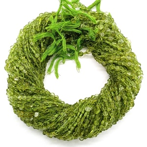 Peridoto Natural en Forma de Moneda, Piedras Preciosas Sueltas con Patrón Verde y Textura Rugosa para Fabricación de Joyas, Venta al Por Mayor, Manualidades DIY - Product Image 3