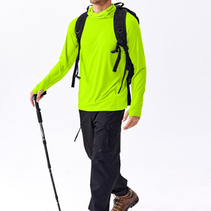 Vêtements de pêche personnalisés sublimés, respirants, UPF 50+, chemises à capuche de pêche pour hommes avec protection UV, manches longues - Product Image 3