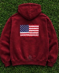 Top Trend <b>Burgundy</b> Fleece <b>Hoodie</b> Pullover Solid Color Hooded Sweatshirt Regular Sleeve Autumn Wear Knitted Plain Dyed Design - Product Image 2