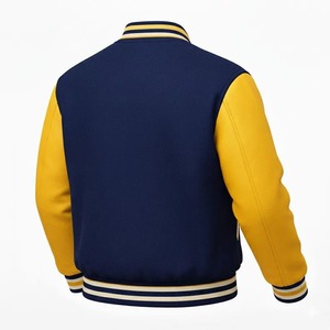 เสื้อแจ็คเก็ตวาร์ซิตี้ผู้ชายแบบขายส่ง ตัดต่อผ้าหลากสี ย้อมสีเรียบ เคลือบผิว กันลม ระบายอากาศได้ดี ผ้าฝ้าย 100% สไตล์ลำลอง - Product Image 4