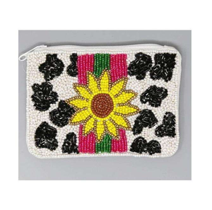 <b>Yourself</b> Colorful Seed Beaded Zipper Eco-Friendly Detachable Strap Coin Purse Unique Patterns Women Artistic - Product Image 1
