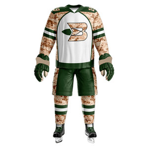 Vintage Ice Hockey Uniform Men's Full Sleeve Sublimated Jersey Black Gold Breathable Sportswear Adult All Seasons - Product Image 2