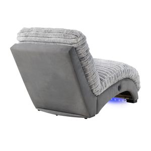 Chaise longue DENISE con ricarica USB e dettagli in nichel - Product Image 5