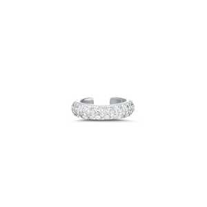 ต่างหูแบบหนีบเพชรสองแถว ประดับเพชรแบบ Pave ไม่ต้องเจาะหู ขายส่ง ทอง 14k 18k เพชรทรงกลม เพชรเลี้ยงในห้องปฏิบัติการ ต่างหูแบบ Hugger ชิ้นเดียว - Product Image 3