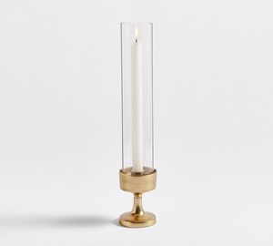 Golden Aluminium Candle <b>Stand</b> With <b>Glass</b> top Customized Metal Candle <b>Holder</b> For Home & Event Decoration Christmas Candle <b>Holders</b> - Product Image 3