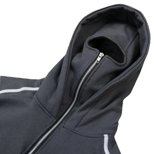 Sweat à capuche d'hiver pour homme, double couche, 100% coton, directement de l'usine |   Broderie de logo personnalisée |   Sweat-shirt en polaire écologique à poche - Product Image 3