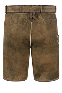 <b>Men</b> Bavarian Lederhosen <b>Shorts</b> <b>Brown</b> Leather Solid Traditional Trachten Pants Eco-Friendly Mid Waist Button Fly Casual Wear - Product Image 6