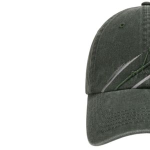 Gorra de Béisbol Vintage Color Verde Oliva Oscuro con Bordado 3D y Estampado Abstracto, Visera Curva Ajustable, Unisex, Logotipo Personalizado OEM ODM - Product Image 3