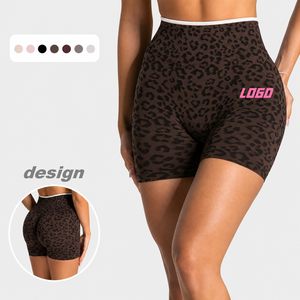 Hot Shorts Breathable High <b>Waist</b> <b>Elastic</b> <b>Waist</b> Biker Shorts Women Sporty Stretch Knitted Right Leg Polyester - Product Image 3
