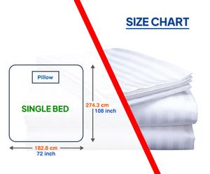 Drap de lit rayé 100% coton 400 TC léger et portable Design plié" - Product Image 6